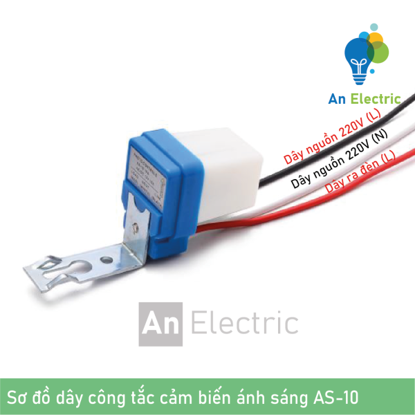 Công tắc cảm ứng ánh sáng tự động bật tắt đèn AC220V/10A AS-10