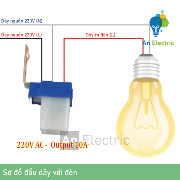 Công tắc cảm ứng ánh sáng tự động bật tắt đèn AC220V/10A AS-10