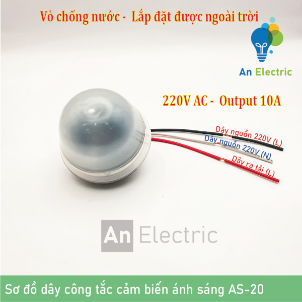 Công tắc cảm ứng ánh sáng tự động bật tắt đèn AC220V/10A AS-20