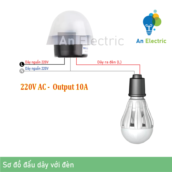 Công tắc cảm ứng ánh sáng tự động bật tắt đèn AC220V/10A AS-20