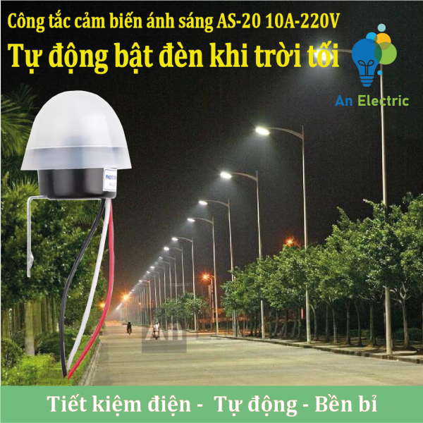 Công tắc cảm ứng ánh sáng tự động bật tắt đèn AC220V/10A AS-20