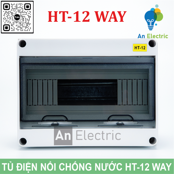 Tủ điện phân phối chống nước HT-12 WAY chuẩn IP65