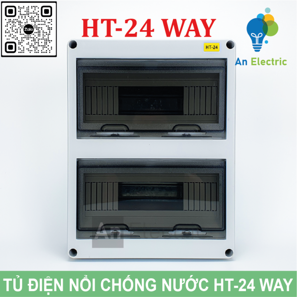 Tủ điện phân phối chống nước HT-24 WAY chuẩn IP65