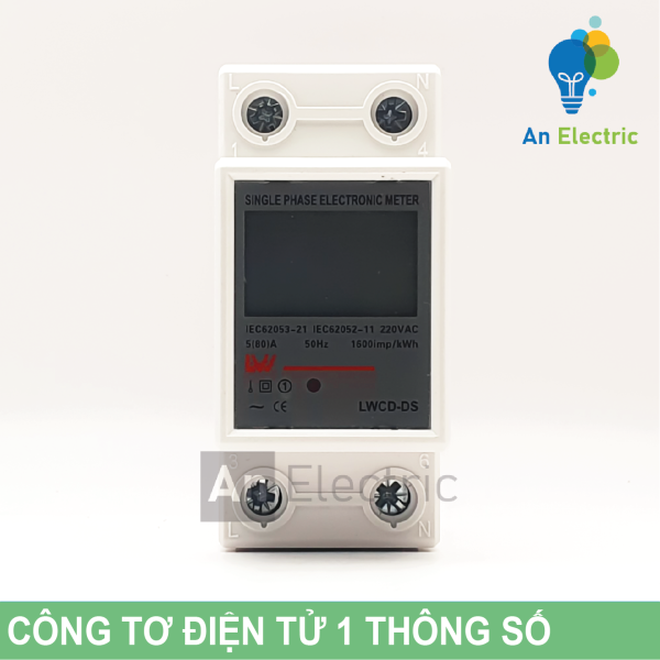 Công tơ điện tử 1 thông số 80A/AC230V LWCD-DS cho hệ thống điện 1 pha