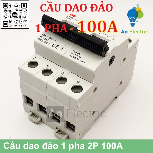 Cầu dao đảo 1 pha 2P 100A LWSF-125