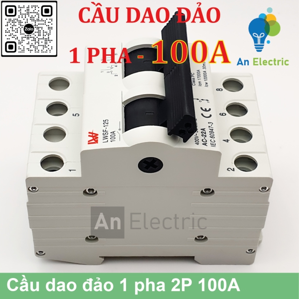 Cầu dao đảo 1 pha 2P 100A LWSF-125